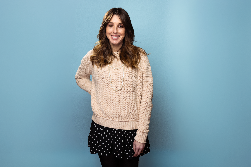 Michelle in lifestyle setting with beautiful hair